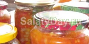 Tomato salad for the winter without sterilization